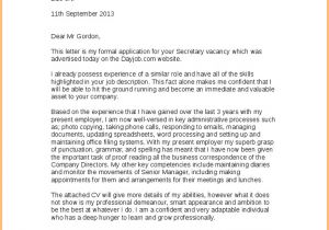 How to Write A Cover Letter for Secretary Position 7 How to Write Application Letter for Secretary Post