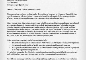 How to Write A Cover Letter for Secretary Position Secretary Cover Letter Resume Genius