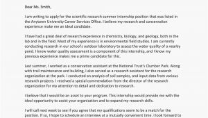 How to Write A Cover Letter for Summer Internship Cover Letter for An Internship Sample and Writing Tips