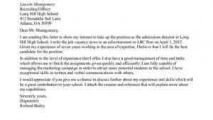 How to Write A Cover Letter for University Admission Admissions Recruiter Cover Letter Sample