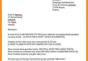 How to Write A Cover Letter In French French Letter Template Cover Letter Samples Cover