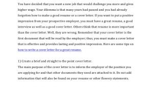 How to Write A Covering Letter for A Cv How to Write A Cover Letter for A Resume
