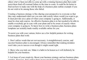 How to Write A Good Business Plan Template A Business Plan that Works with Business Plan Outline Example