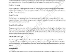 How to Write A Good Covering Letter for A Job How to Write A Good Motivation Letter