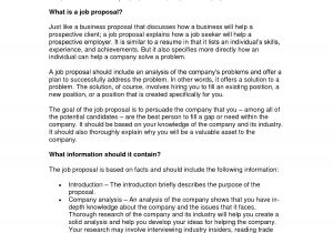 How to Write A Job Proposal Template 10 Best Images Of Writing A Job Proposal Template Job
