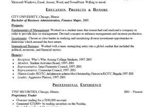 How to Write A Student Resume Resume Samples Students Finance Student Resume Example