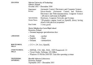 How to Write Resume In Word format 20 Cv Example English Emovoid