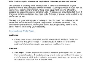How to Write White Paper Template How to Write A Great White Paper