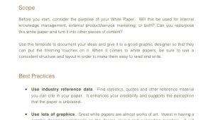 How to Write White Paper Template White Paper Template