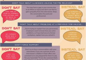 How Will A Resume Help You During the Job Interview Infographic Title 7 Things Not to Say During A Job