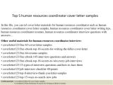 Hr Coordinator Cover Letter Example top 5 Human Resources Coordinator Cover Letter Samples