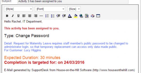 Hr Email Templates Human Resources Helpdesk House On the Hill Service Desk