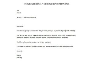 Hr Email Templates Welcome Email Template 5 Free Word Pdf Documents