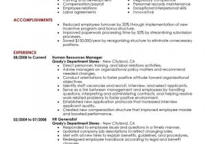 Hr Manager Resume Sample Best Human Resources Manager Resume Example Livecareer