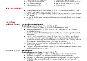Hr Manager Resume Word format Free Cv Examples to Get the Job Live Career Uk