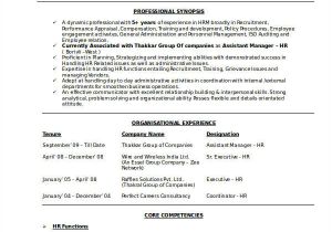 Hr Manager Resume Word format Hr Resume format Template 9 Free Word Pdf format