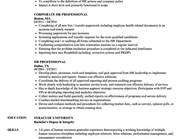 Hr Professional Resume Examples Hr Professional Resume Samples Velvet Jobs Williamson 4033