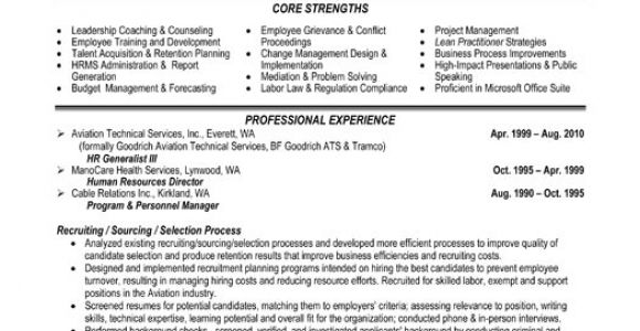 Hr Professional Resume Examples top Human Resources Resume Templates Samples