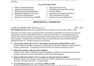 Hr Recruiter Resume Word format Hr Recruiter Page2 Free Resume Samples Hr Resume