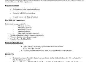 Hr Resume format for Freshers Newest Hr Fresher Resume Sample Mba Hr Fresher Resume