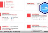 Html Email Footer Template Free Download Email Signatures HTML Template On Behance