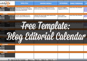 Hubspot Editorial Calendar Template Blog Editorial Calendar Template Great Printable Calendars