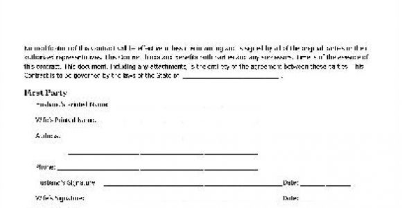 Husband and Wife Contract Template Free Basic Contract Husband and Wife to Husband and Wife