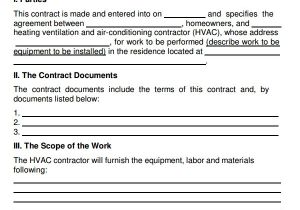 Hvac Installation Contract Template Service Agreement 7 Free Pdf Doc Download