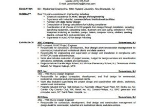 Hvac Maintenance Engineer Resume Hvac Resume Template 10 Free Word Excel Pdf format