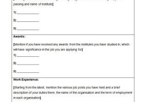 I Need A Blank Resume form 46 Blank Resume Templates Doc Pdf Free Premium