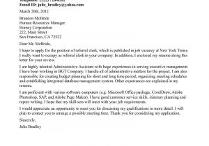 I Was Referred to You by Cover Letter Cover Letter Employee Referral the Letter Sample