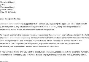 I Was Referred to You by Cover Letter Free Resume Cover Letter when Referred Docx 92kb 1