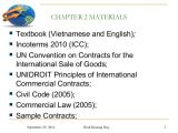 Icc International Sales Contract Template Chapter 2 and 3 Contracts and Incoterms