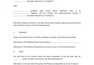 Icc International Sales Contract Template International Contracts Models