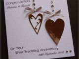 Ideas for Wedding Anniversary Card About Handmade Personalised Silver 25th Wedding
