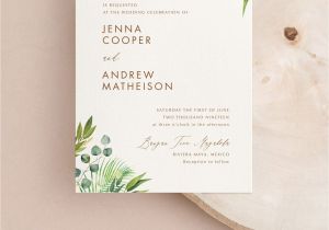 Ideas for Wedding Card Invitation Modern Greenery Wedding Invitation In 2020 Modern Wedding