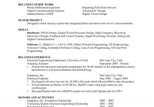 Iit Electrical Engineering Student Resume Resume format for Electrical Engineering Students World