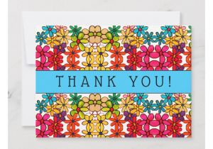 Image Of Thank You Card Flower Power Abstract Kaleidoscope Pattern Thank You Card