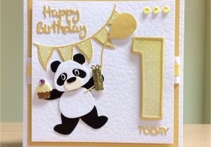 Images Of Birthday Card Handmade First Birthday Card Handmade Marianne Panda Die tonic