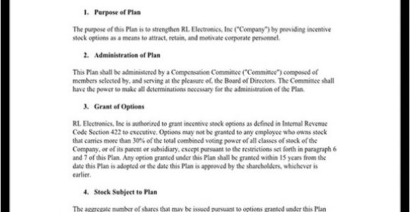 Incentive Proposal Template Equity Incentive Plan for Shares Stocks Template