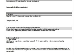 Inclusion Lesson Plan Template Lesson Plan Template 10 Free Word Pdf Document