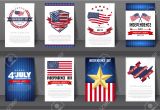 Independence Day Greeting Card Designs Set Of Greeting Card Independence Day Background Vector Illustration