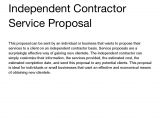 Independent Contractor Proposal Template 10 Best Images Of Independent Proposal forms Independent