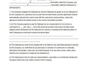 Independent Sales Rep Contract Template 12 Commission Agreement Templates Word Pdf Pages
