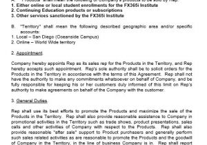 Independent Sales Rep Contract Template 9 Free Sample Sales Representative Agreement Templates