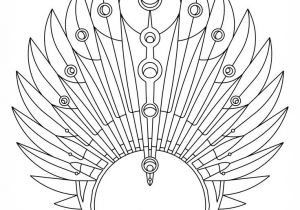 Indian Headdress Template Indian Headdress Coloring Page Coloring Home