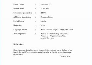 Indian Simple Resume format Download 10 11 How to Write A Declaration Letter Loginnelkriver Com