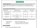 Indian Simple Resume format In Word Resume format Download In Ms Word Download My Resume In Ms