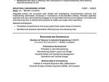 Industrial Engineer Resume Objective Industrial Engineering Resume Sample Professional Resume