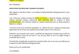 Industrial Placement Cover Letter Example Of Application for Industrial Training Placement